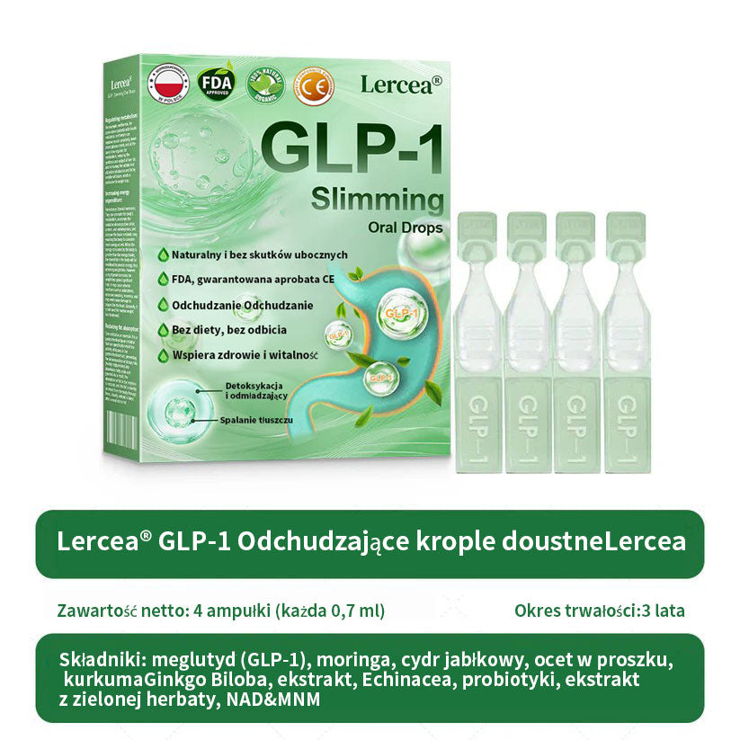 Widoczne rezultaty w 7 dni 🏆 | Lercea® GLP-1 Doustny Roztwór Odchudzający – 🌈 Otyłość, Choroby Sercowo-Naczyniowe, Cukrzyca, Bezdech Senny, Problemy ze Stawami i nie tylko