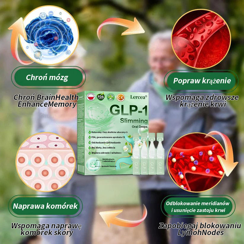 Widoczne rezultaty w 7 dni 🏆 | Lercea® GLP-1 Doustny Roztwór Odchudzający – 🌈 Otyłość, Choroby Sercowo-Naczyniowe, Cukrzyca, Bezdech Senny, Problemy ze Stawami i nie tylko